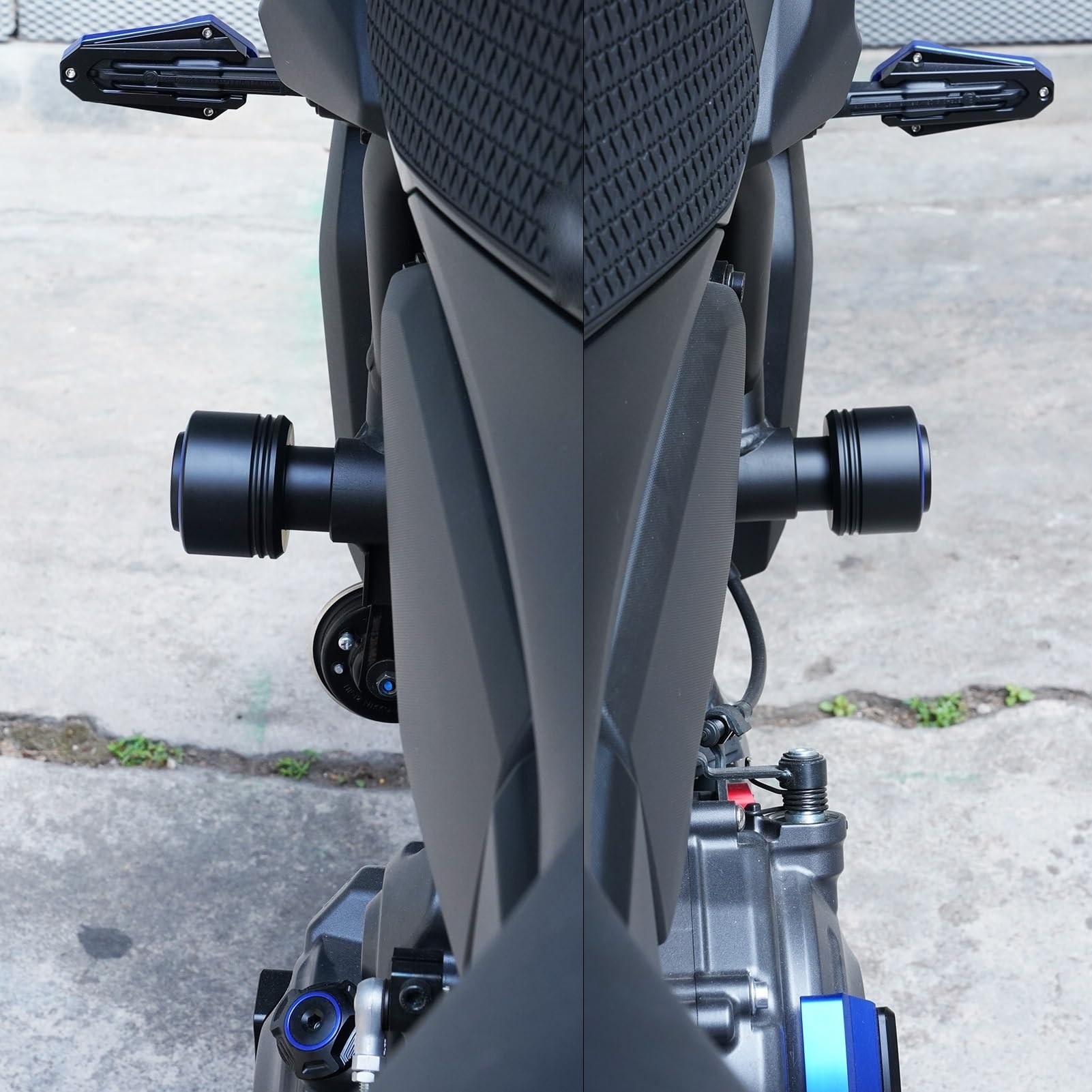 Przednie tylne koło oś widelca suwaki Pasuje do R7 YZF R7 2021 2022 2023 2024 2025 koła do motocykla oś widelec osłona przed uderzeniem Pad rama suwaki(Frame Sliders-Grey)