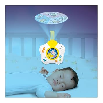 Winfun Babys Dreamland Soothing Projector Rotating Lights, Nature Sounds, Lullabies & Sleep Timer, Crib or Tabletop Use, Calming Night Light for Newborns & Infants Batteries Included