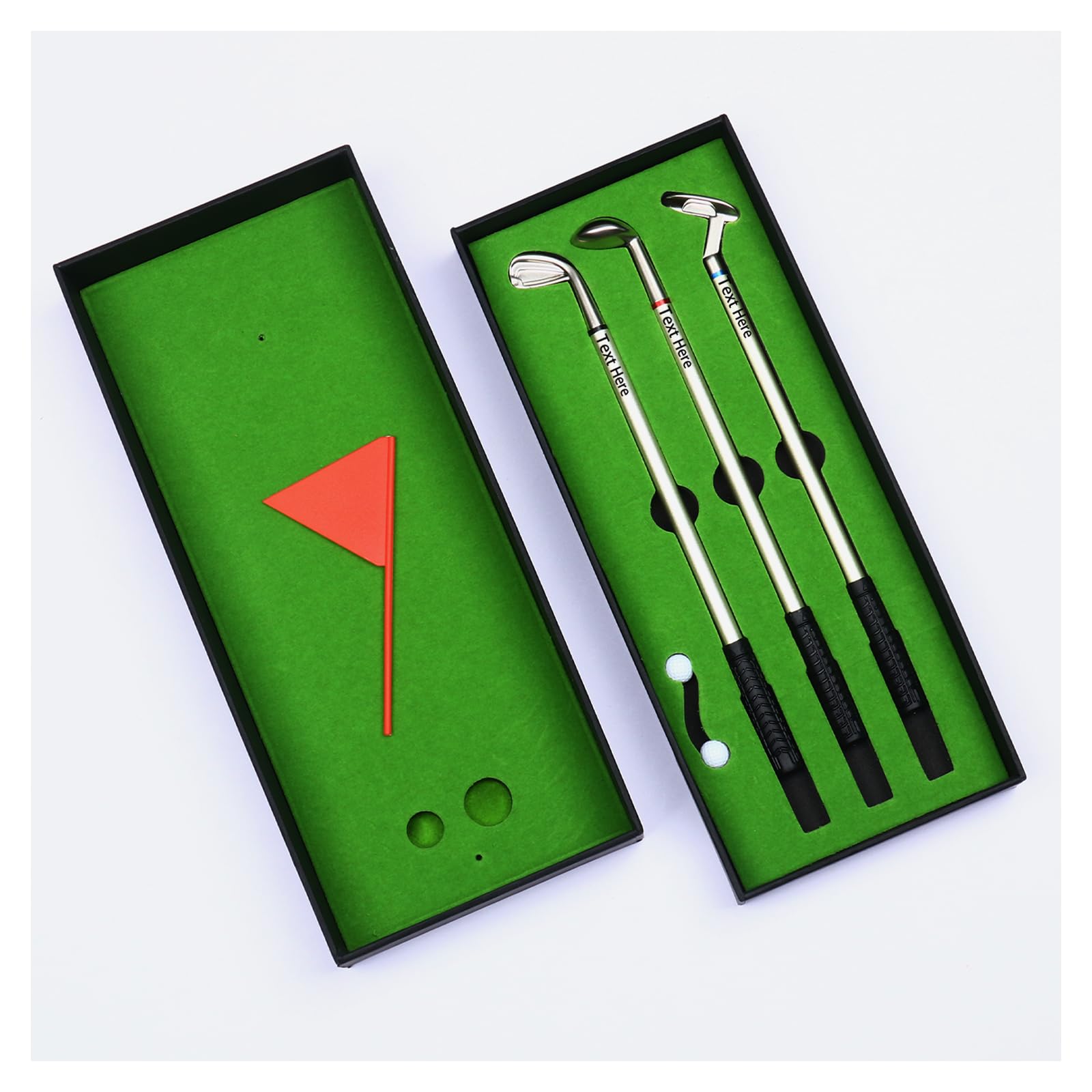 Sinseike Personalized Golf Pen Set,Custom Name Mini Desktop Golf Gift (Personalized)