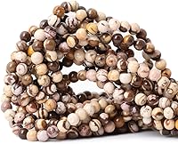 Vista 115 de 60 cuentas redondas sueltas de piedra dálmata natural de 0.236 pulgadas (0.236 in) para hacer joyas, hallazgos de bricolaje, 1 hebra de 15 pulgadas