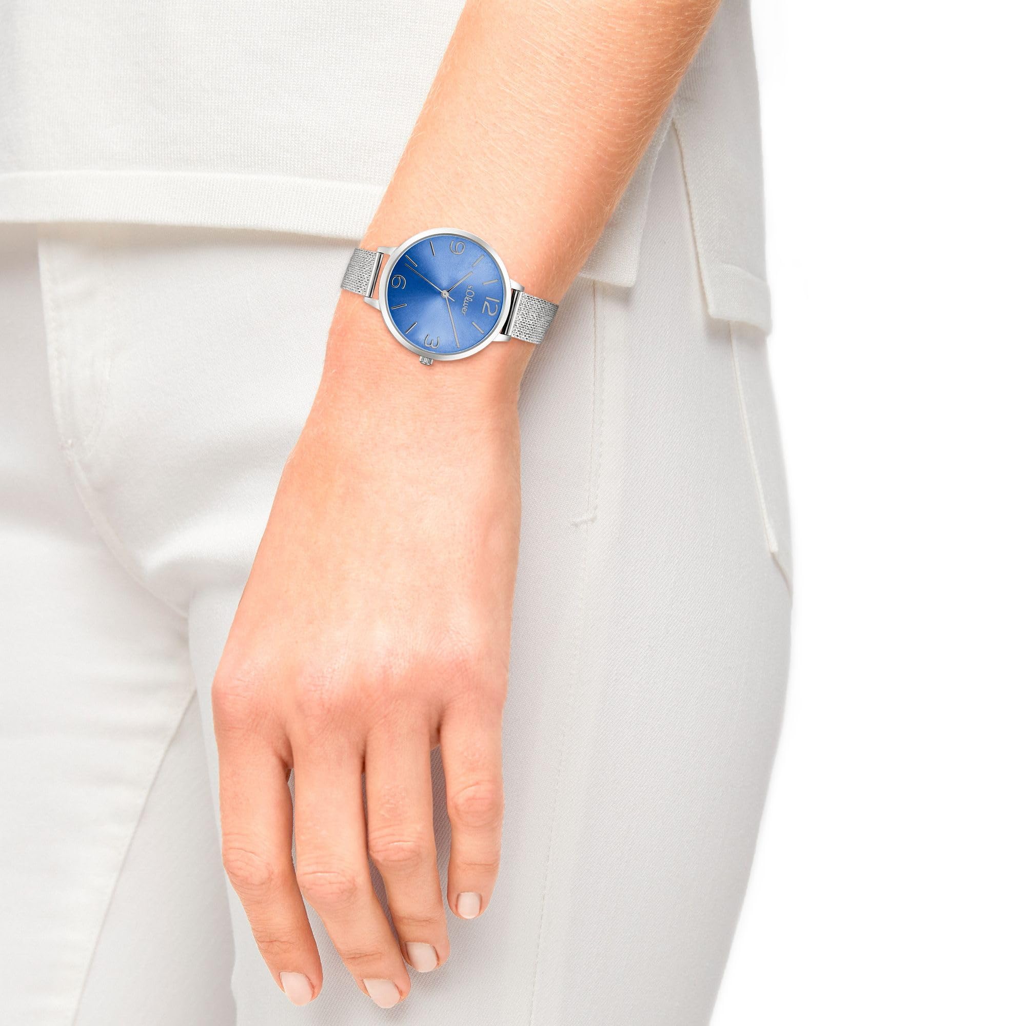 s.Oliver Damen Uhr Armbanduhr Edelstahl Silber 2037703