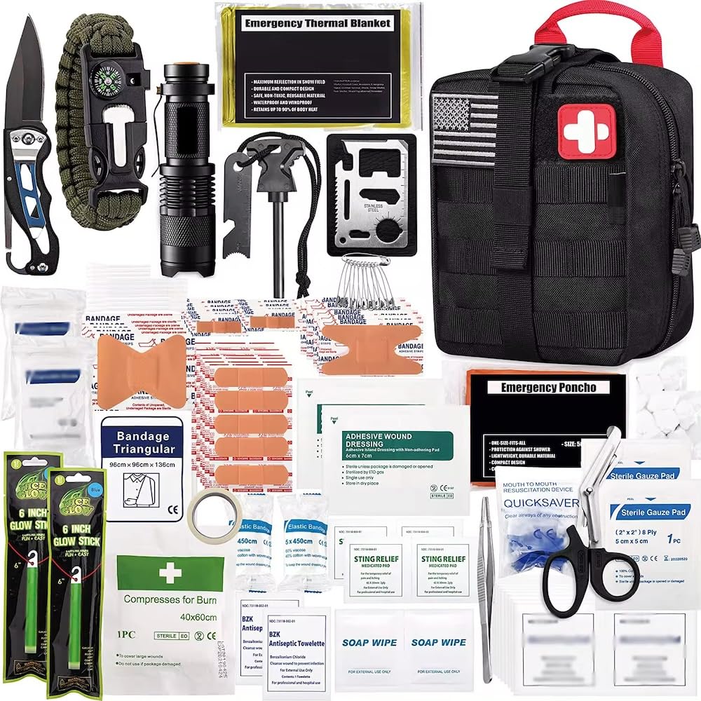 BAEWOLF First Aid Outdoor Survival Kit