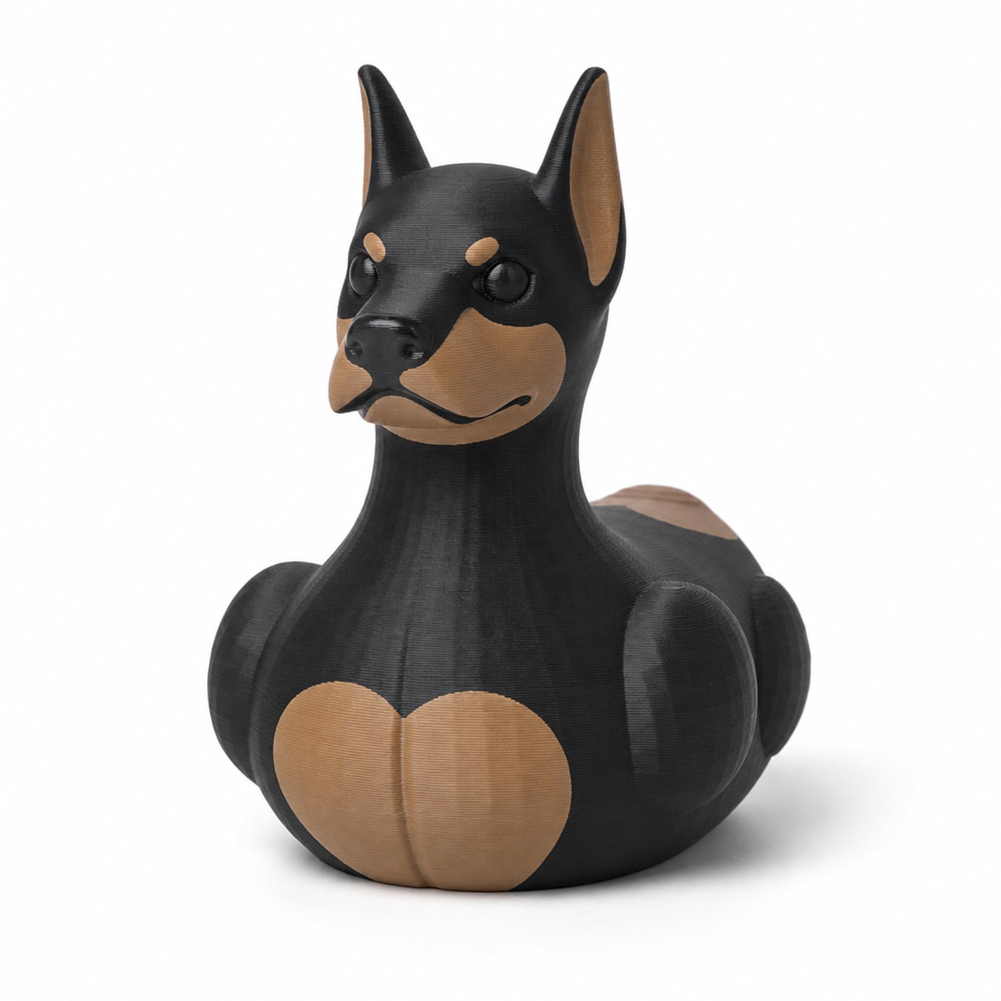 splash n color Doberman Dog Duck Collectible Compatible with Jeep Ducking – Dashboard Decor | Cruise Duck Hiding Surprise | Off-Road Driver Gift | Desk Shelf Figurine