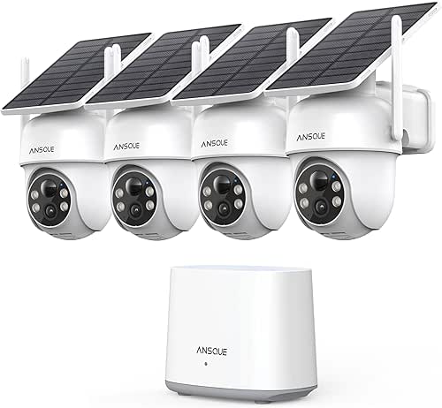 Security Cameras Wireless Outdoor Home System, 4 Camera Kit, No