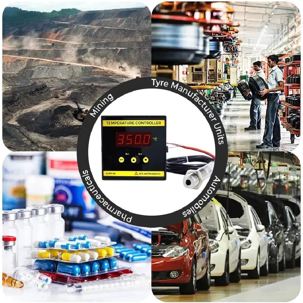 Termometro a infrarossi con controller di temperatura | Sensore di temperatura senza contatto da 0°C a 500°C | Uscita 4-20mA, comunicazione RS485 Modbus | Per materie plastiche | TC-500-ACO + AI-01C
