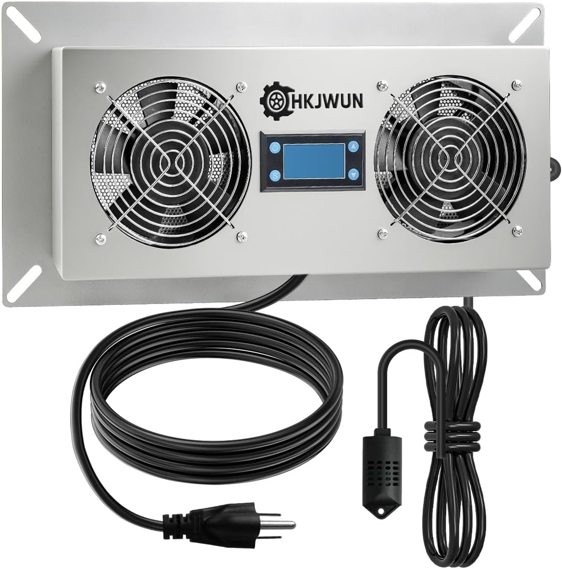 220 CFM Airflow Crawl Space Ventilation Fan with Temperature & Humidity Controller, 304 Stainless Steel Exhaust Fan for Basement Garage Attic Hydroponics & Grow Tents, Airflow & Moisture Control