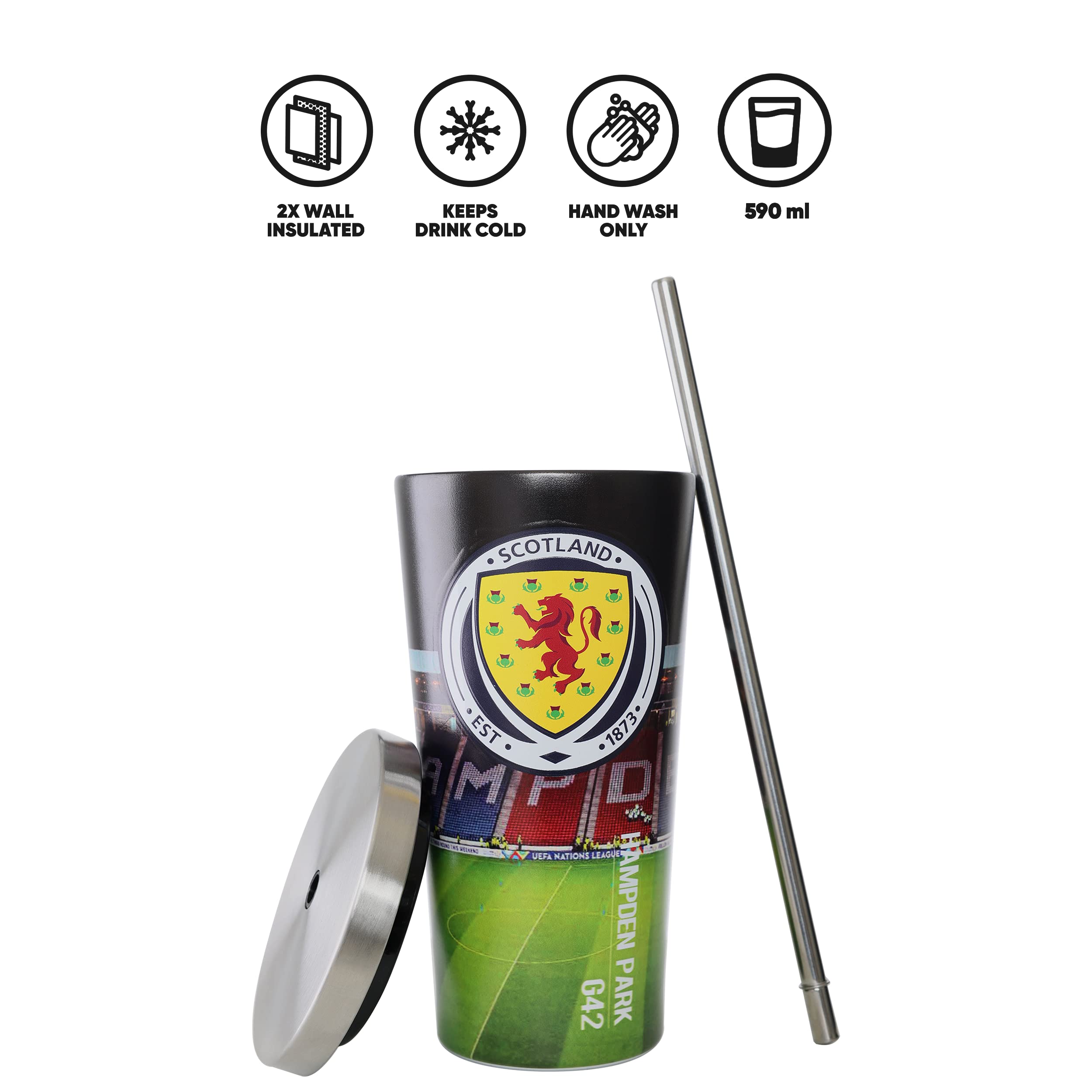 FOCO Officially Licensed Scotland Digital Print Stadium Cup and Straw - Image 2