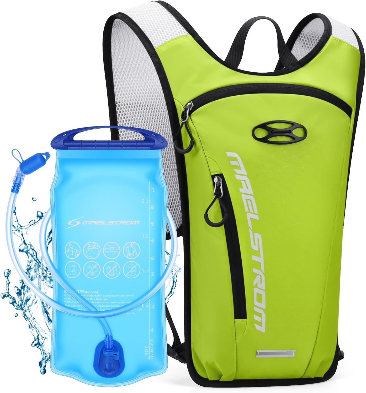 Maelstrom Running Hydration Vest, Hiking Backpack with 2L Water Bladder for Cycling Rave for Men Women Maelstrom Running Hydration Vest, Hiking Backpack with 2L Water Bladder for Cycling Rave for Men Women