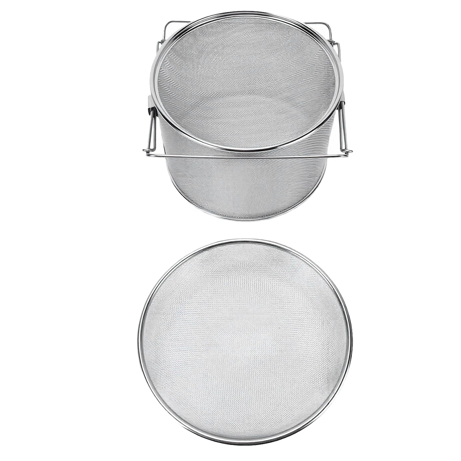 Dpofirs Colador de Miel, Pantalla de Filtro de Miel de Doble Tamiz de Acero Inoxidable con Equipo de Recolección de para Apicultura y Uso Doméstico