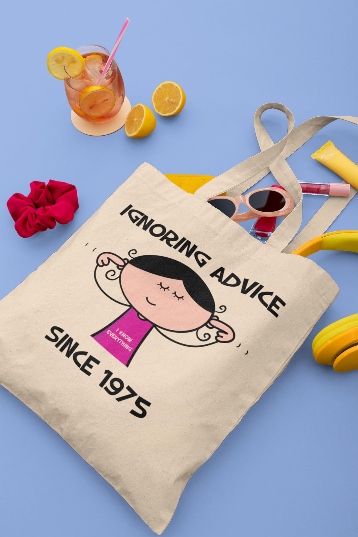 Tribal T-Shirts Ignoring Advice Since 1965 50th Women's Birthday Present Tote Shoulder Bag