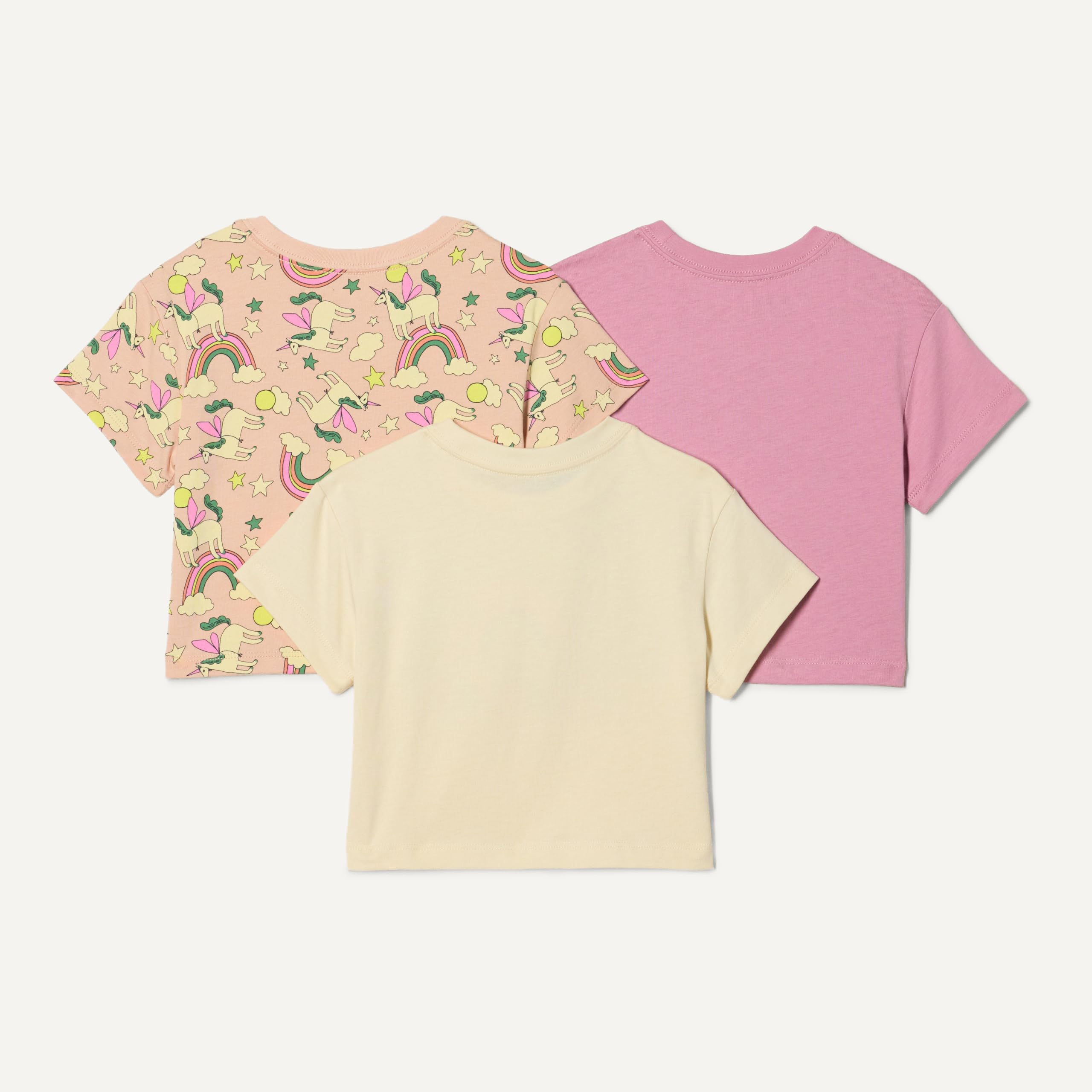 Amazon Essentials Niñas Paquete de 3 Camisetas de Manga Corta para niñas y niños pequeños