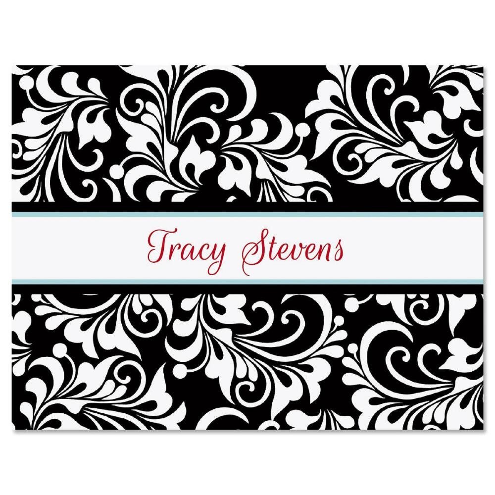 Opulent Personalized Note Card Set - 24 cards & envelopes