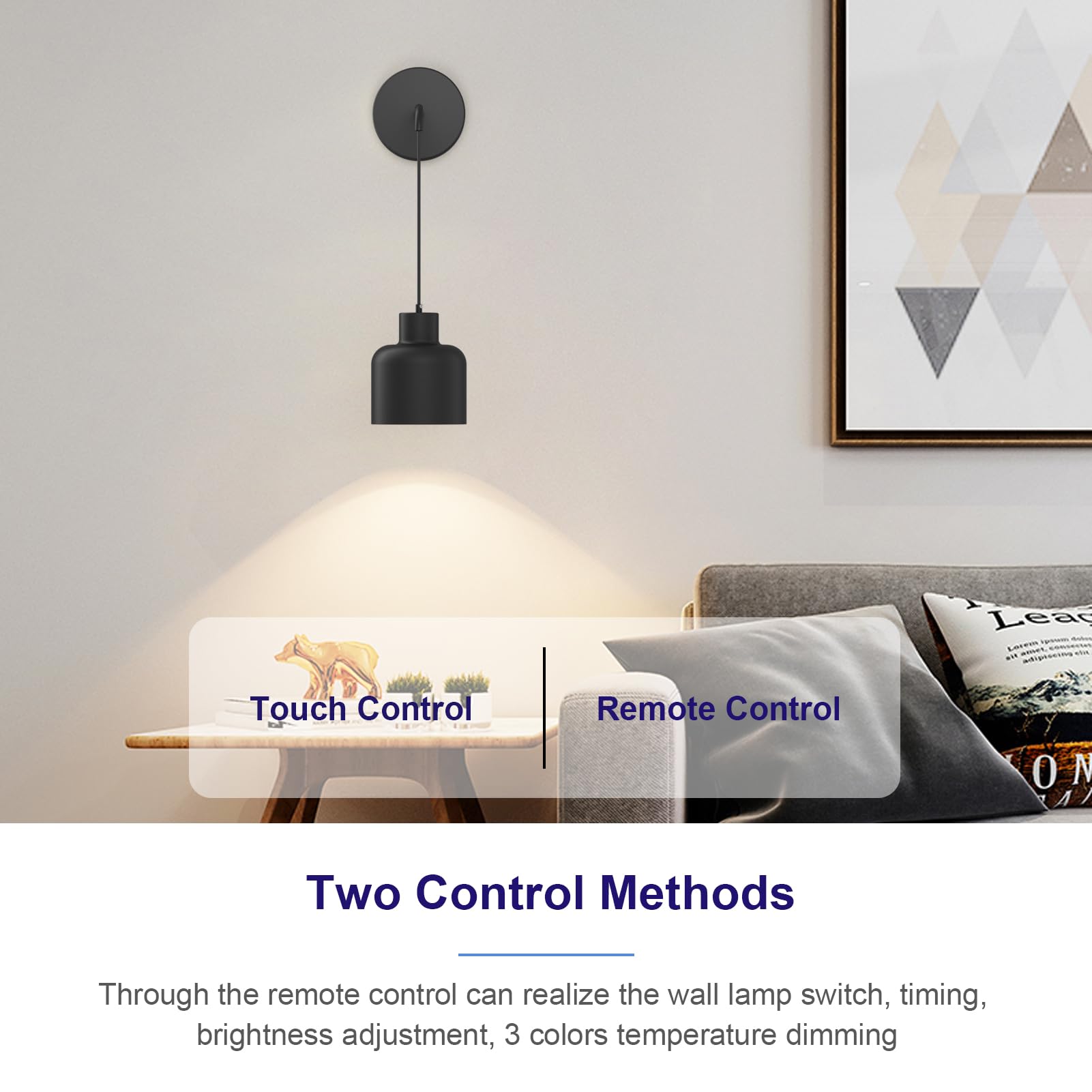 Wall Light Modern Flower Sconce, Wiress Battery Operated