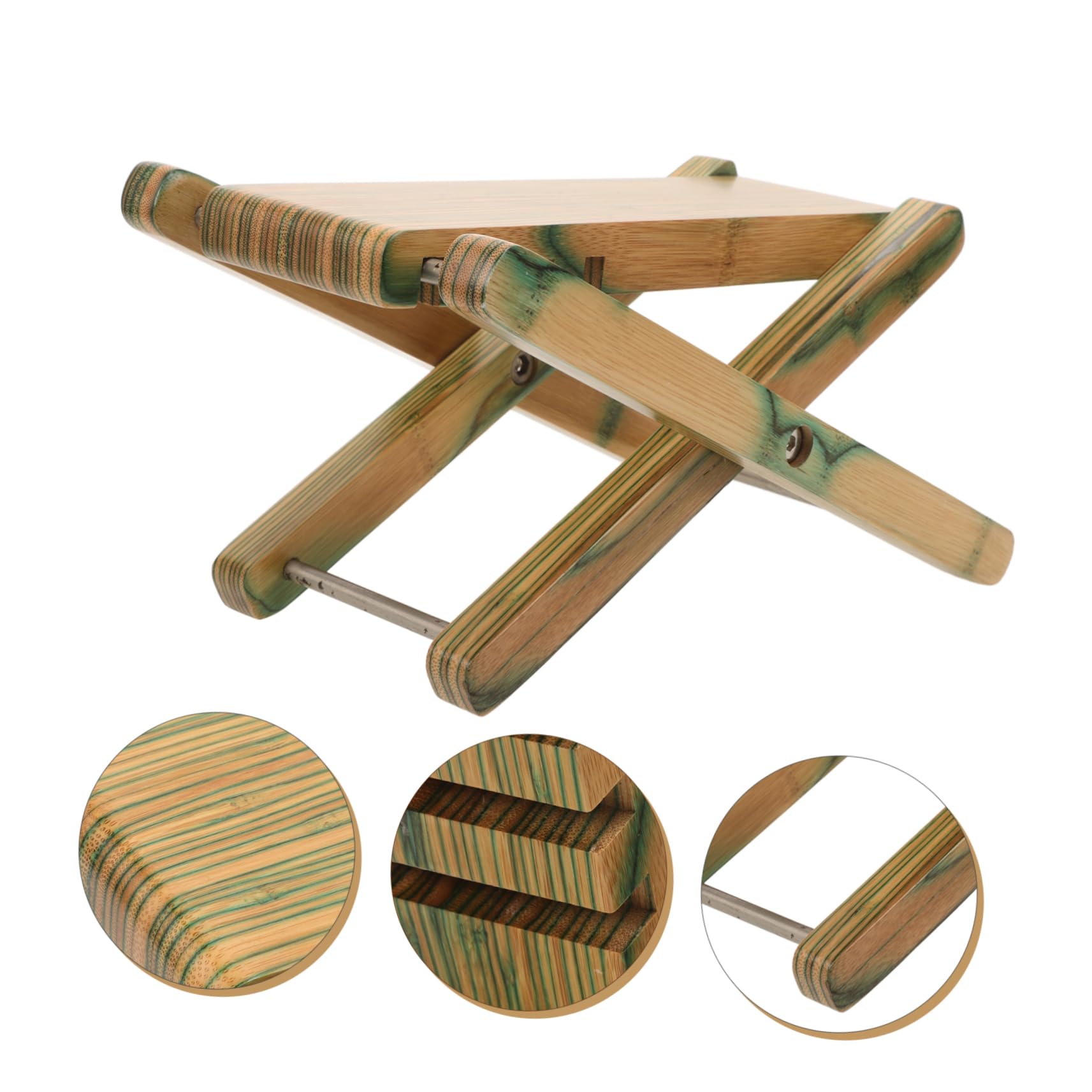 Anneome Poggiapiedi per Chitarra Regolabile in Legno Verde Pieghevole | Altezza Variabile, Facile da Riporre, Esperienza di Suono Comoda, Uso Versatile per Strumento