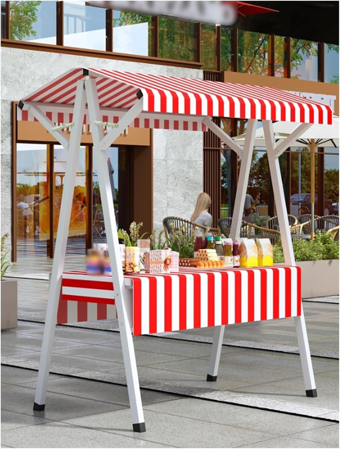 Carrelli per bancarelle del Mercato, carretto Mobile per Cibo da Strada con Ruote, espositore per bancarelle del Mercato all'aperto, scaffali modulari, Attrezzatura per venditori di Cibo (ro