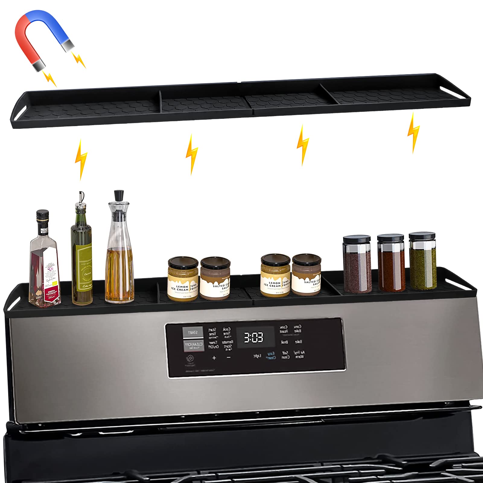 Qoyntuer Stove Top Shelf 30 Inch, Stovetop Shelf Oven Shelf