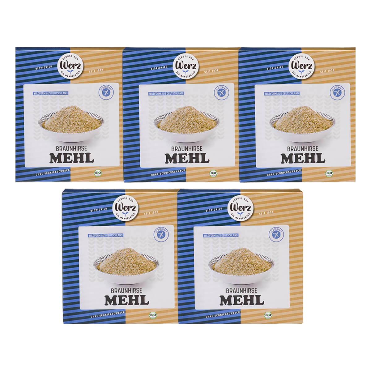 Werz Braunhirse-mehl Glutenfrei - 5er Pack, 500 G