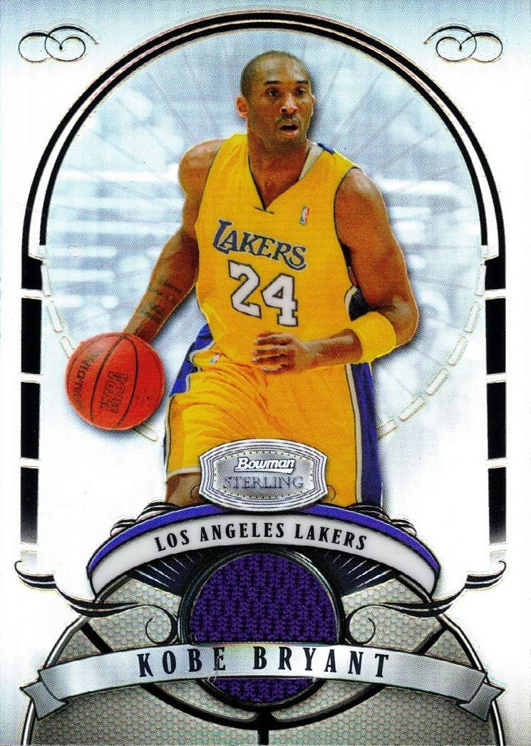 2007-08 Bowman Sterling Refractor #KB Kobe Bryant Event or Game Worn Lakers Jersey Basketball Card - Only 199 made!