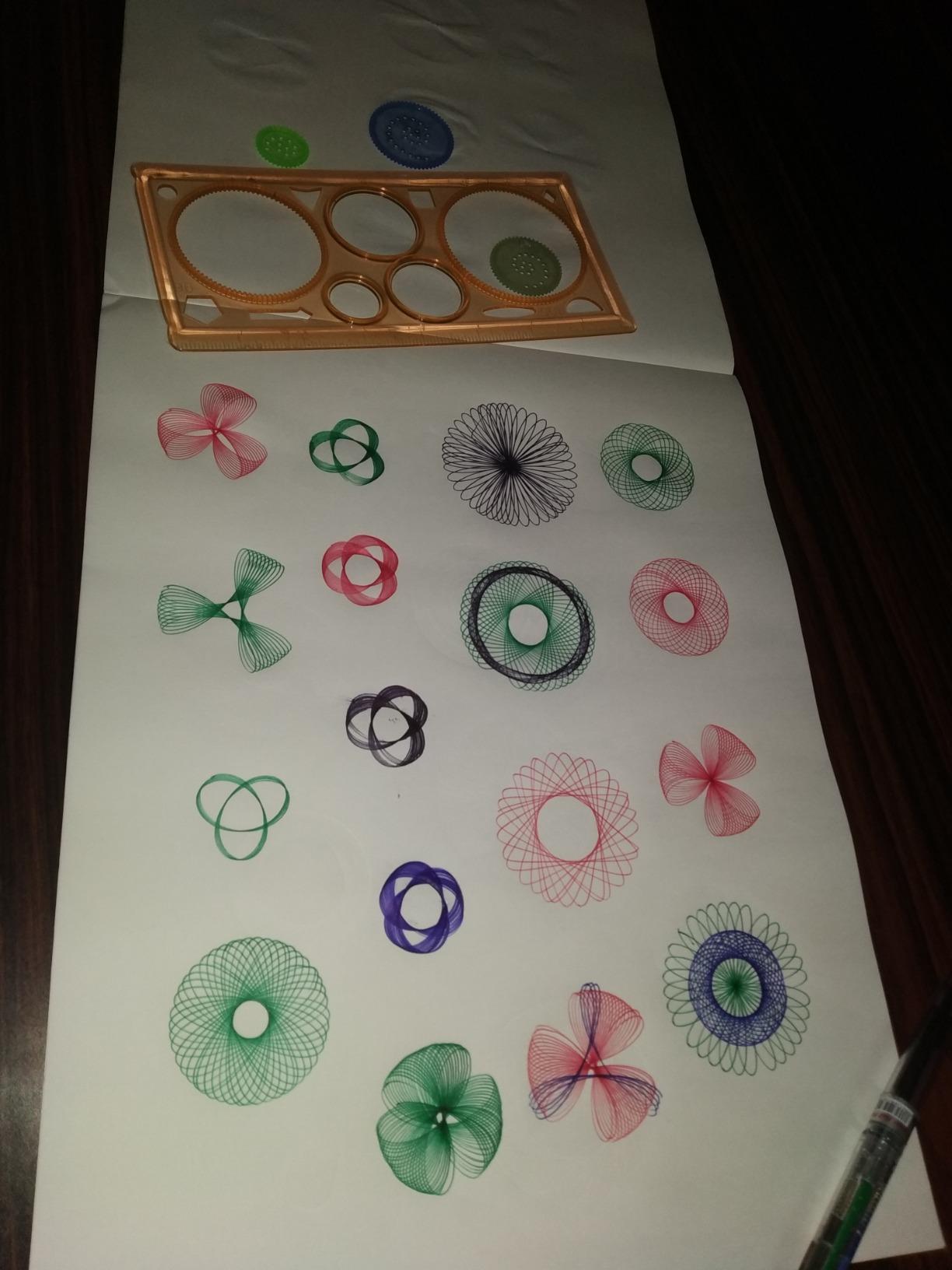 Generic Spirograph Geometric Ruler Drafting Tools Stationery For ...