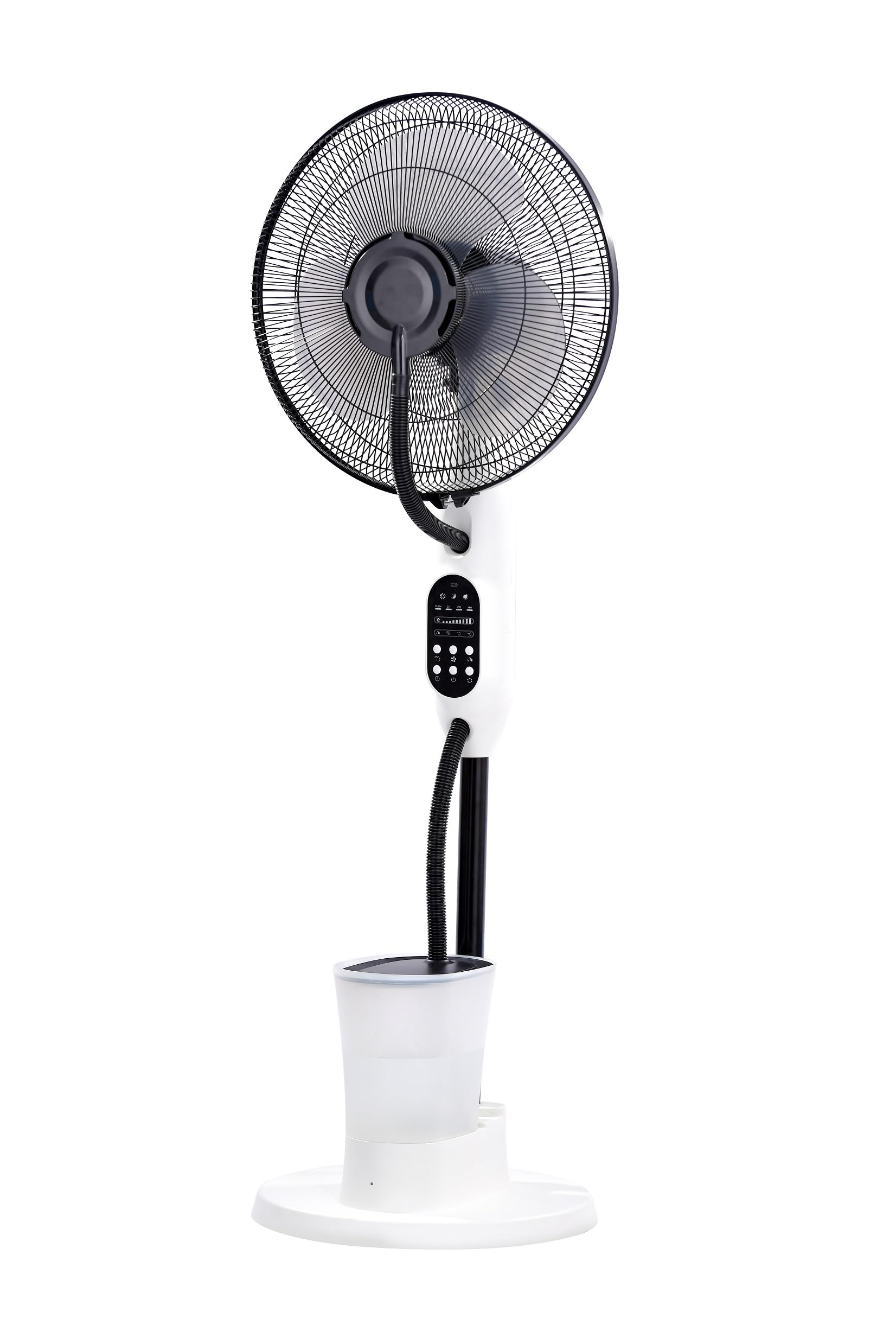 O'FRESH Ventilateur brumisateur sur Pied 125 cm – Puissant & Silencieux – Oscillation Automatique – 3 Vitesses – Intérieur – Idéal Maison, Bureau, Chambre - Rafraichit instantanémant