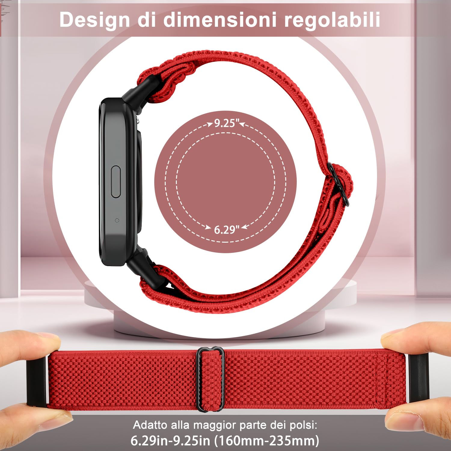 SHIJZWD 2PCS Cinturino Elastico per Xiaomi Redmi Watch 3 Active, Solo Loop Cinturino di ricambio in Nylon Sportivo Cinturini compatibile con Xiaomi Redmi Watch 3 Active