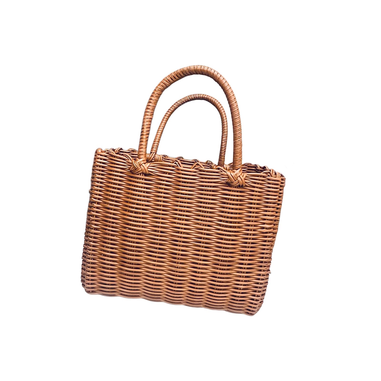 Spacious Woven Storage Container for Family Picnics, Lakeside Dining, and Daily Needs, Reinforced Outdoor Dining Basket