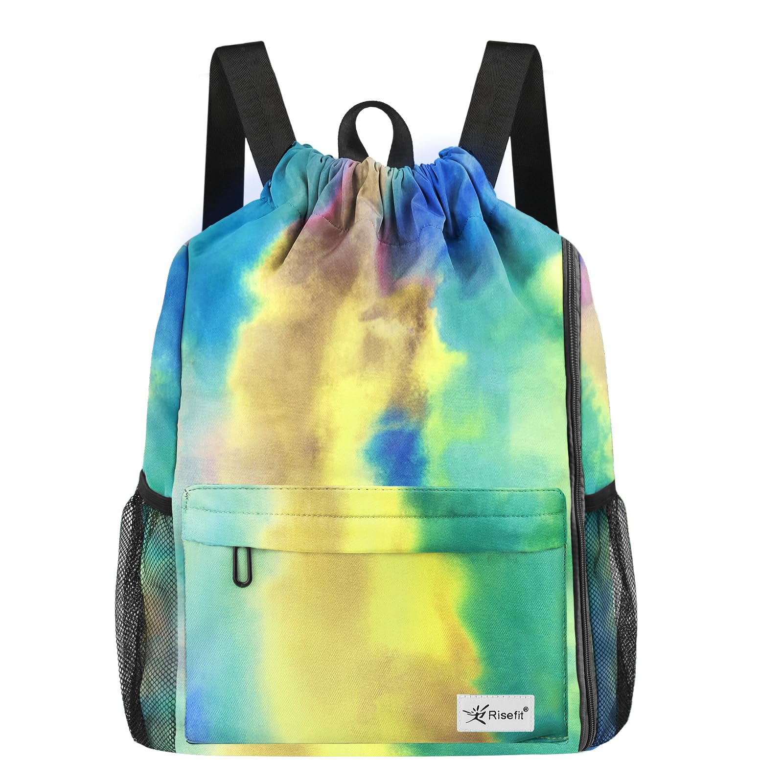 Risefit Waterproof Drawstring Bags String Backpack, Swim Bags PE Gym Bags Sports Backpacks Swimming Bags for Adults, Kids - Men Women Girls Boys โ image 1