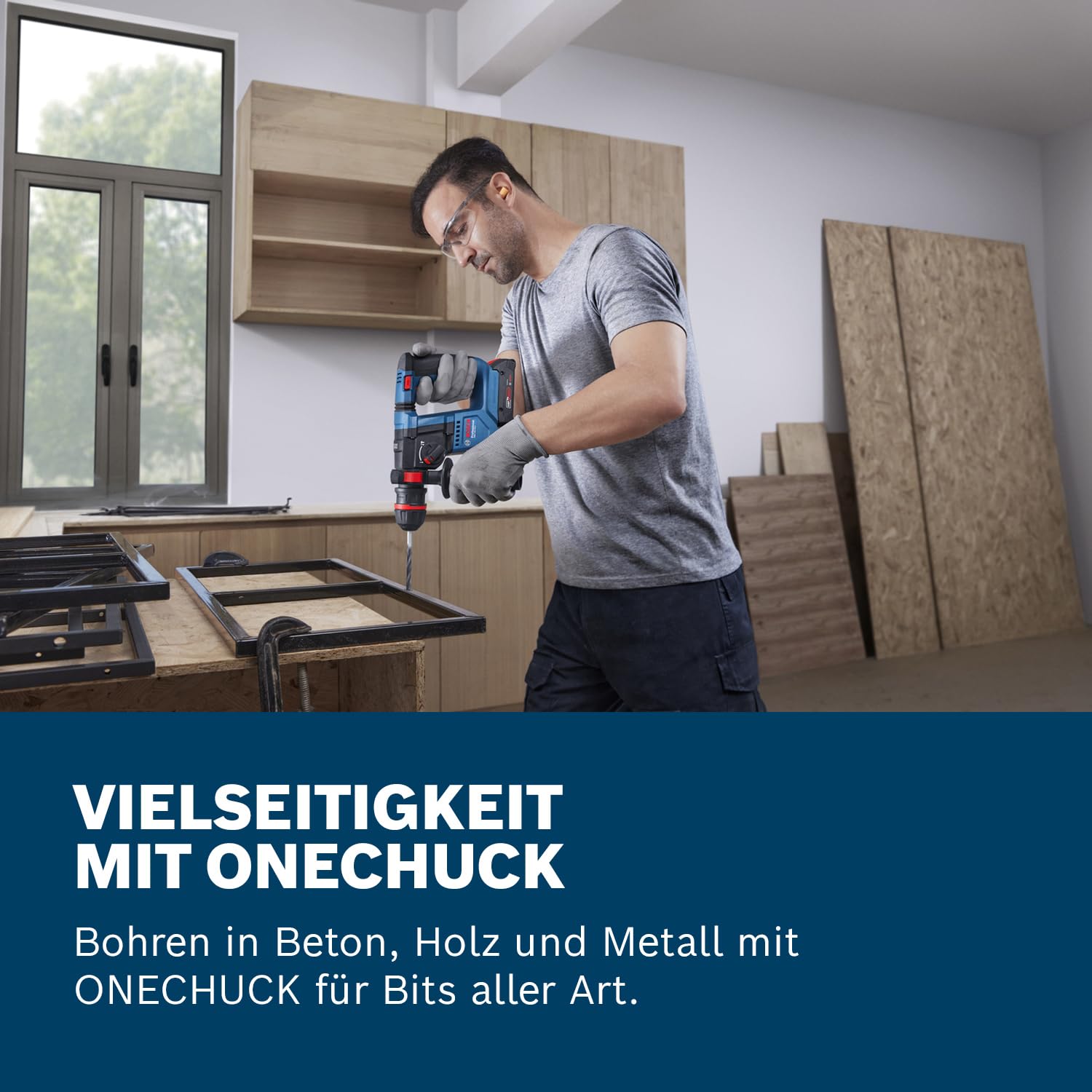 Bosch Professional 18V System Akku-Bohrhammer GBH 18V-18 X (ONECHUCK, inkl. L-BOXX 136)