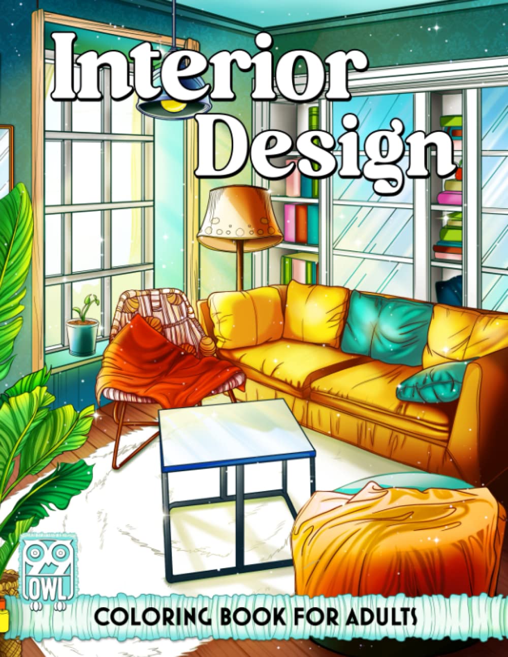 Interior Design Coloring Book: Featuring Modern and Cozy Room Scenes Illustrations for Relaxation and Stress Relief, Decorated Houses and Furniture