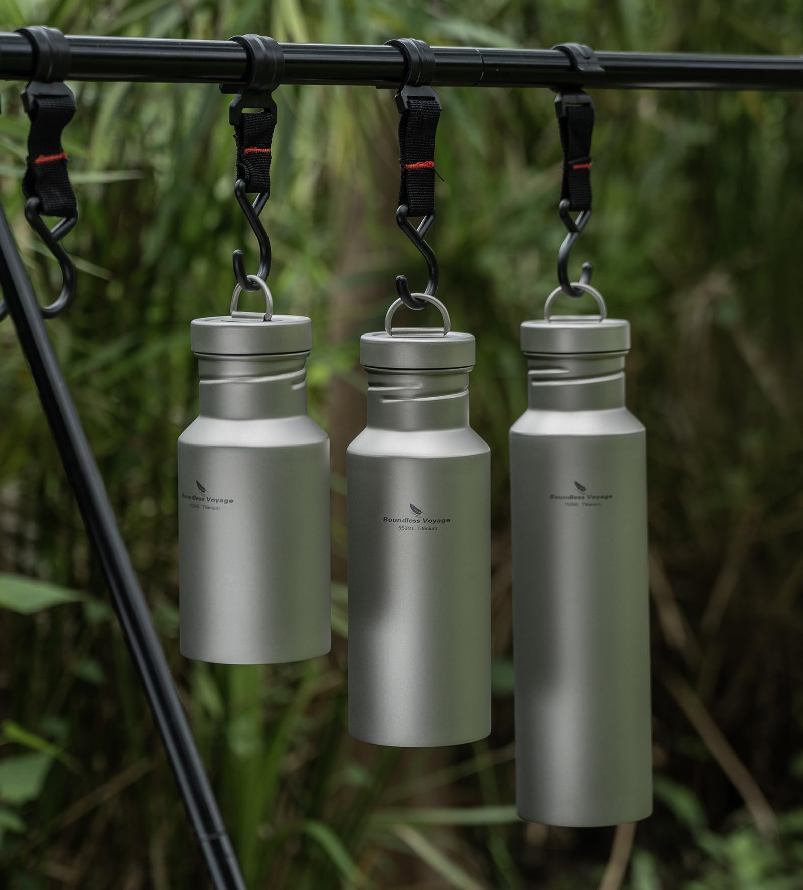 iBasingo Ti3253D - Borraccia in titanio da 750 ml, monostrato, in metallo, a prova di perdite, per sport, ciclismo, escursionismo, picnic, arrampicata, corsa, tè, caffè, bevande