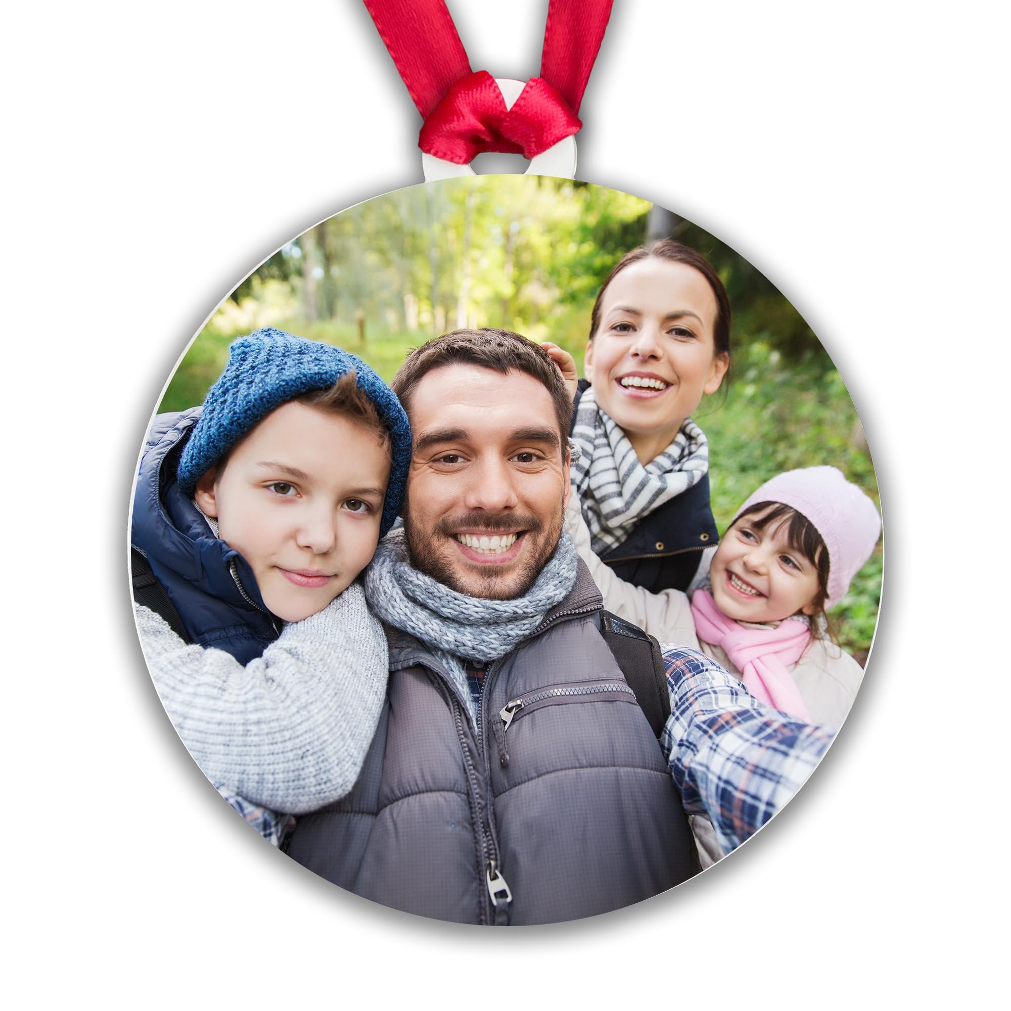 Full Photo Christmas Bauble - Family Child Pet Memory Love Tree Decoration - Add your own photo (Acrylic, Decoration Only)