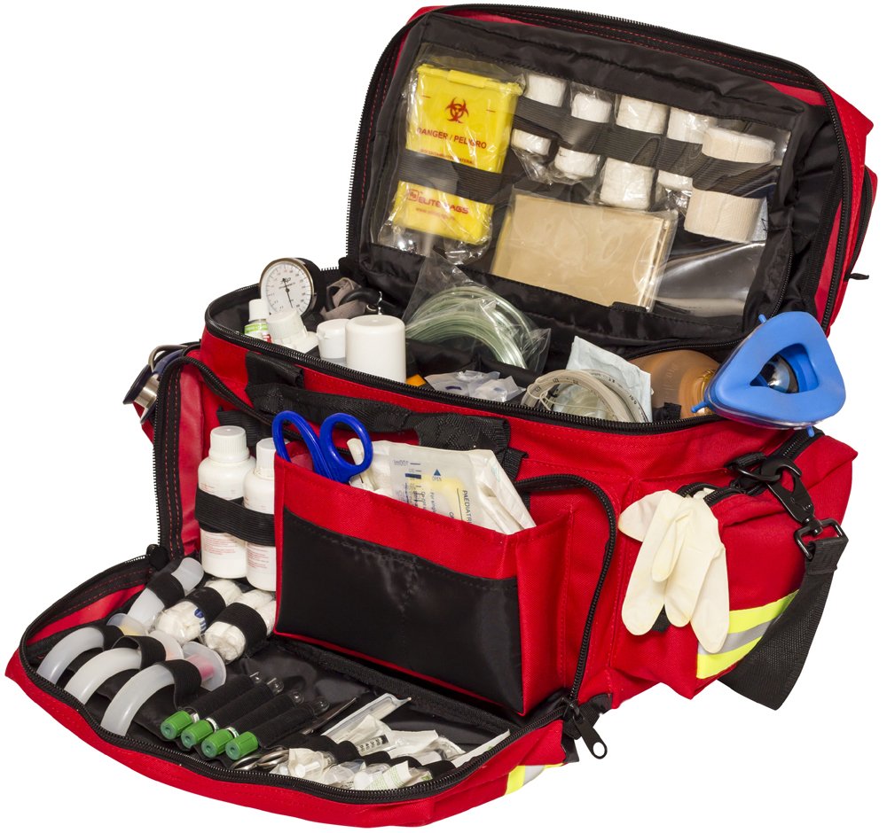 Elite Bags EMS002, Zaino Primo Soccorso, Impermeabile, 38 l, 55 x 31,5 x 33 cm, Rosso
