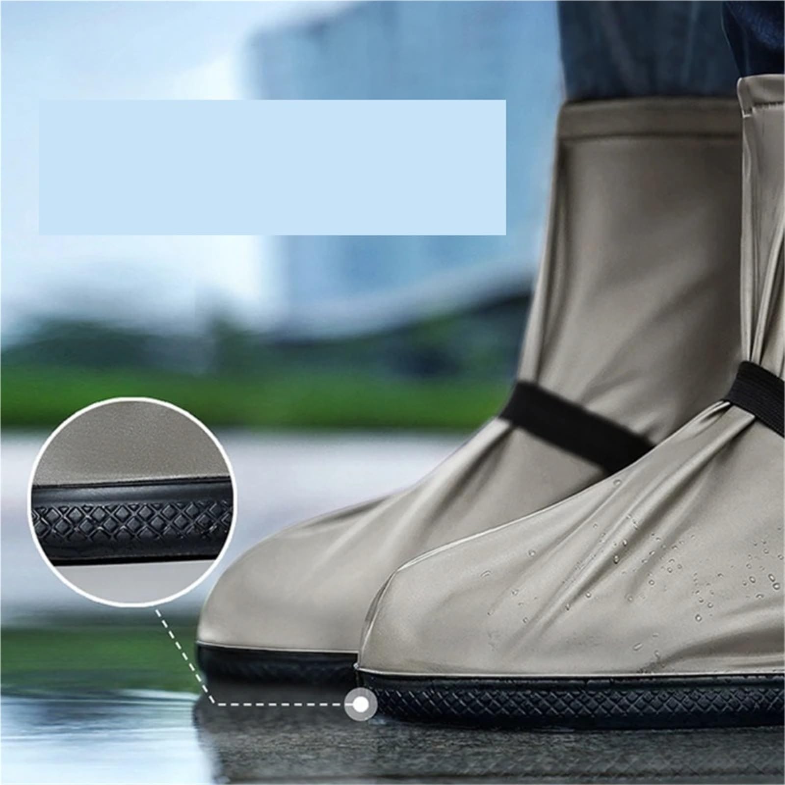 2 pares de cubiertas for zapatos, impermeables, reutilizables, for motocicleta, ciclismo, bicicleta, botas for la lluvia, for para Protección