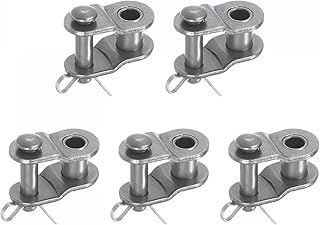 uxcell 5Pcs #25 Chain Offset Half Link Roller, 1/4" Pitch Carbon Steel, Standard Chain End Connector Split Links for 04C Chain