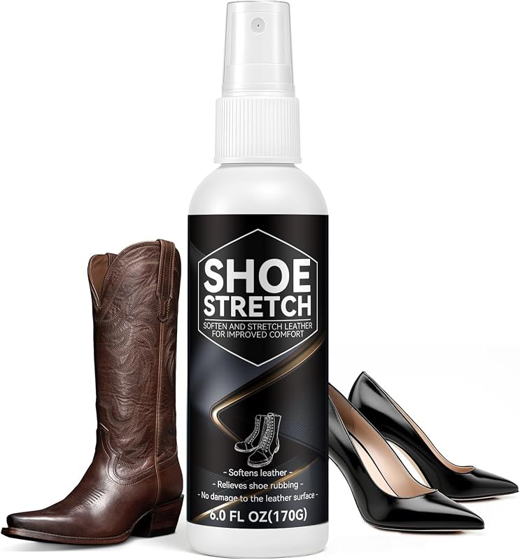 Spray para estirar zapatos, suavizante de cuero profesional, utilizado con ensanchador de zapatos, alivia el pellizco de botas, para mujeres y hombres, 6.0 FL.OZ