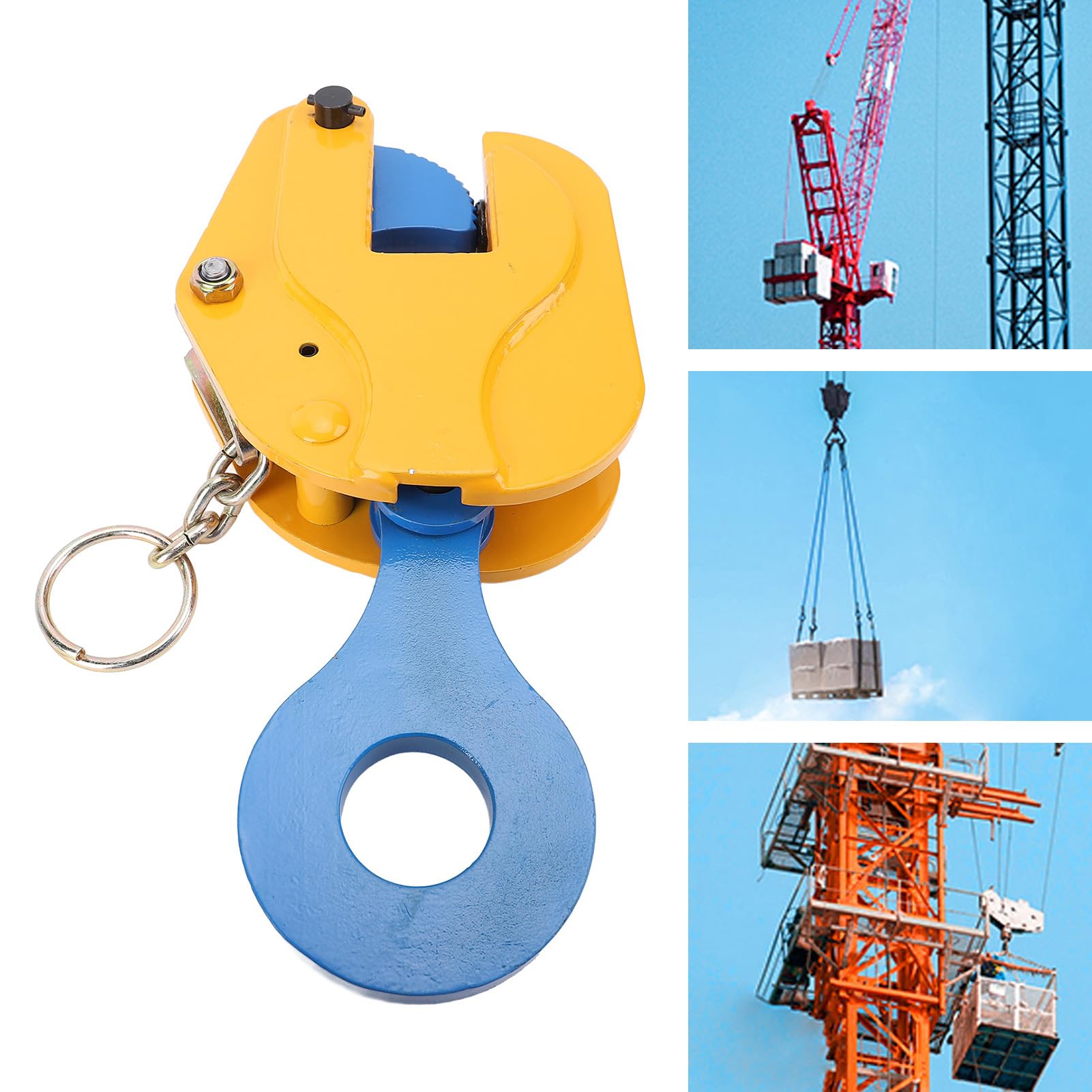 Plate Clamp Vertical Plate Clamp 2T 4400LBS 0-30mm Jaw Opening Flat Sheet Metal Clamp for Lifting and Transporting