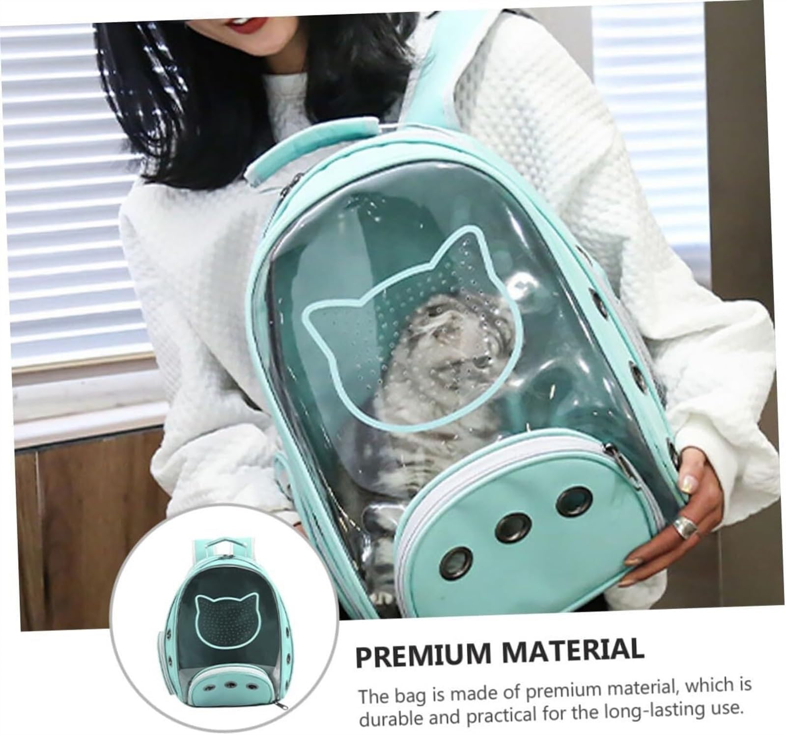 Zaino Animali Zaino per Animali Domestici Forniture per Borsa per Trasportini per Gatti per Cani Trasparente Animale(Rot)