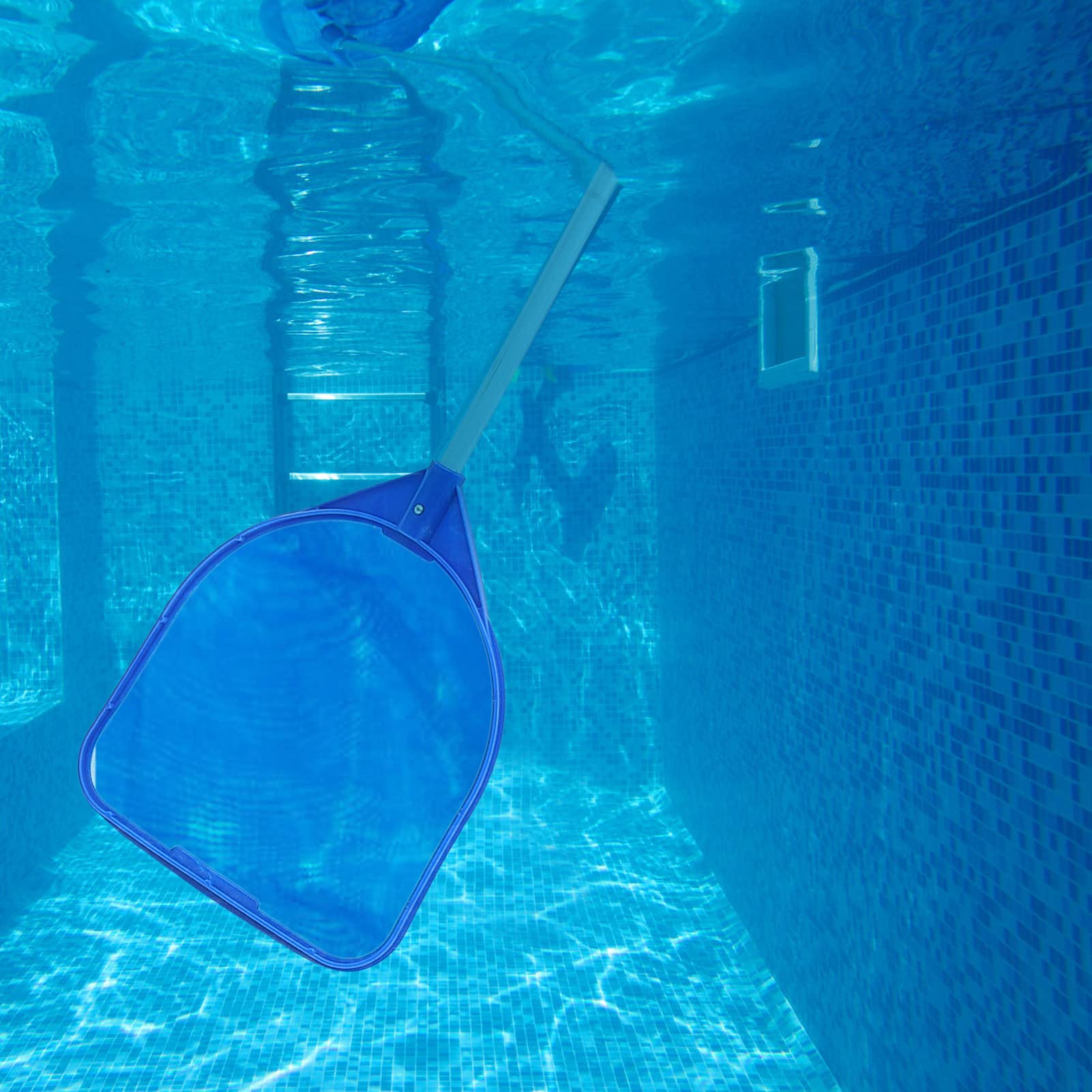 Happyyami 5piezas Limpieza De Piscina Mango Telescópico Recogehojas De y Estanques Material