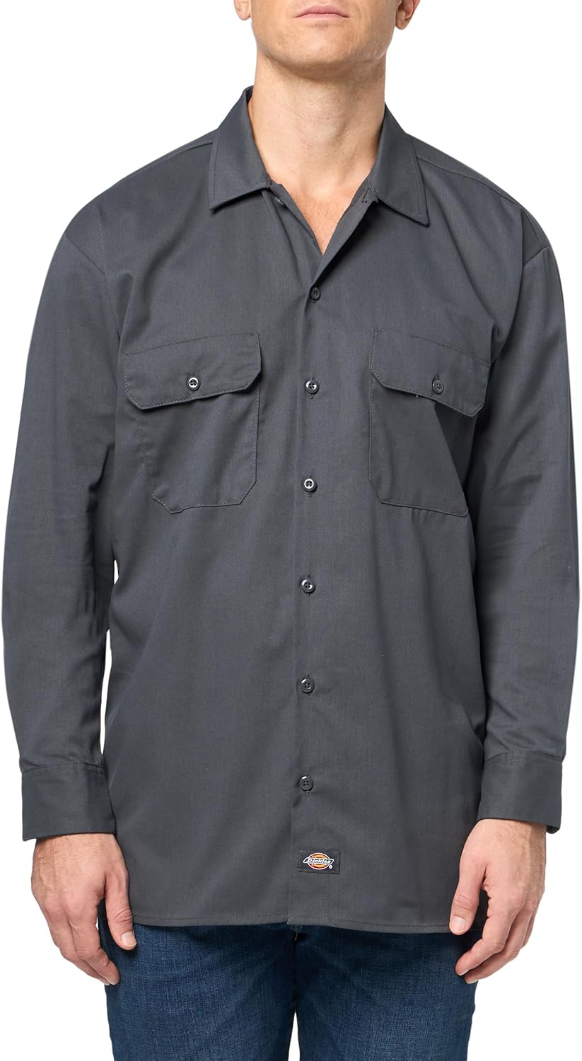 Dickies Mens Flex Relaxed Fit Long Sleeve Work Shirt - Image 5