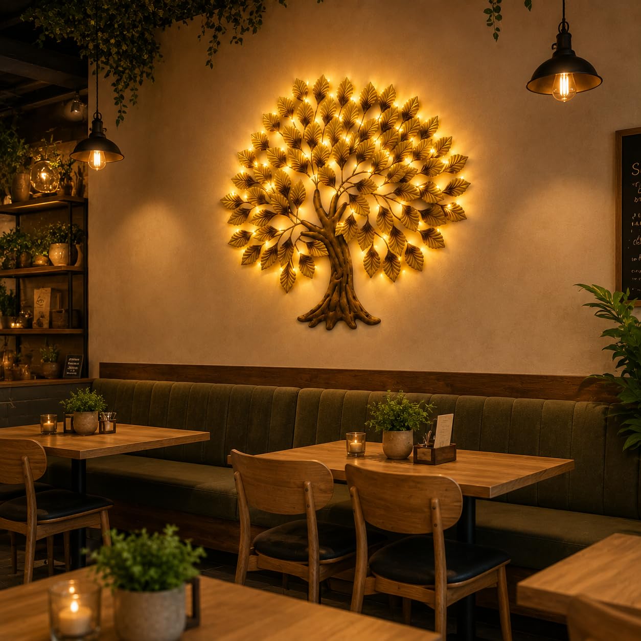 Zora Tree Wall Decor - LED Light & Elegant Design -6