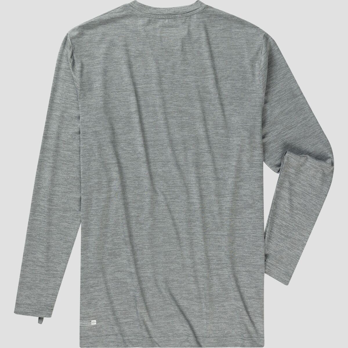 Quiksilver - Mens DNA Logo Surf Long Sleeve T-Shirt, Color Smoked Gray Heather, Size: X-Large