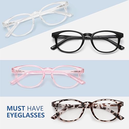 Miniatura 40 de Przene Gafas de lectura para hombres y mujeres, con bloqueo de luz azul, bisagras de resorte, paquete de estilo ligero Negro, marrón claro