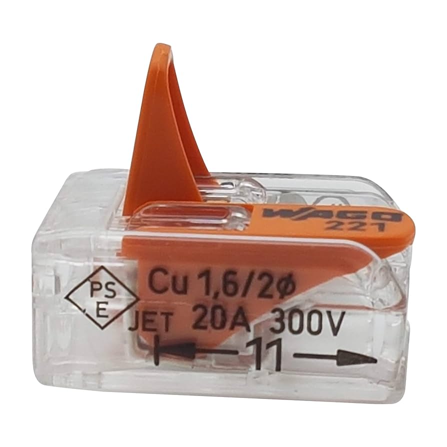 WAGO 221-412 Connection Clamp For 2 Conductors With Lever, 2