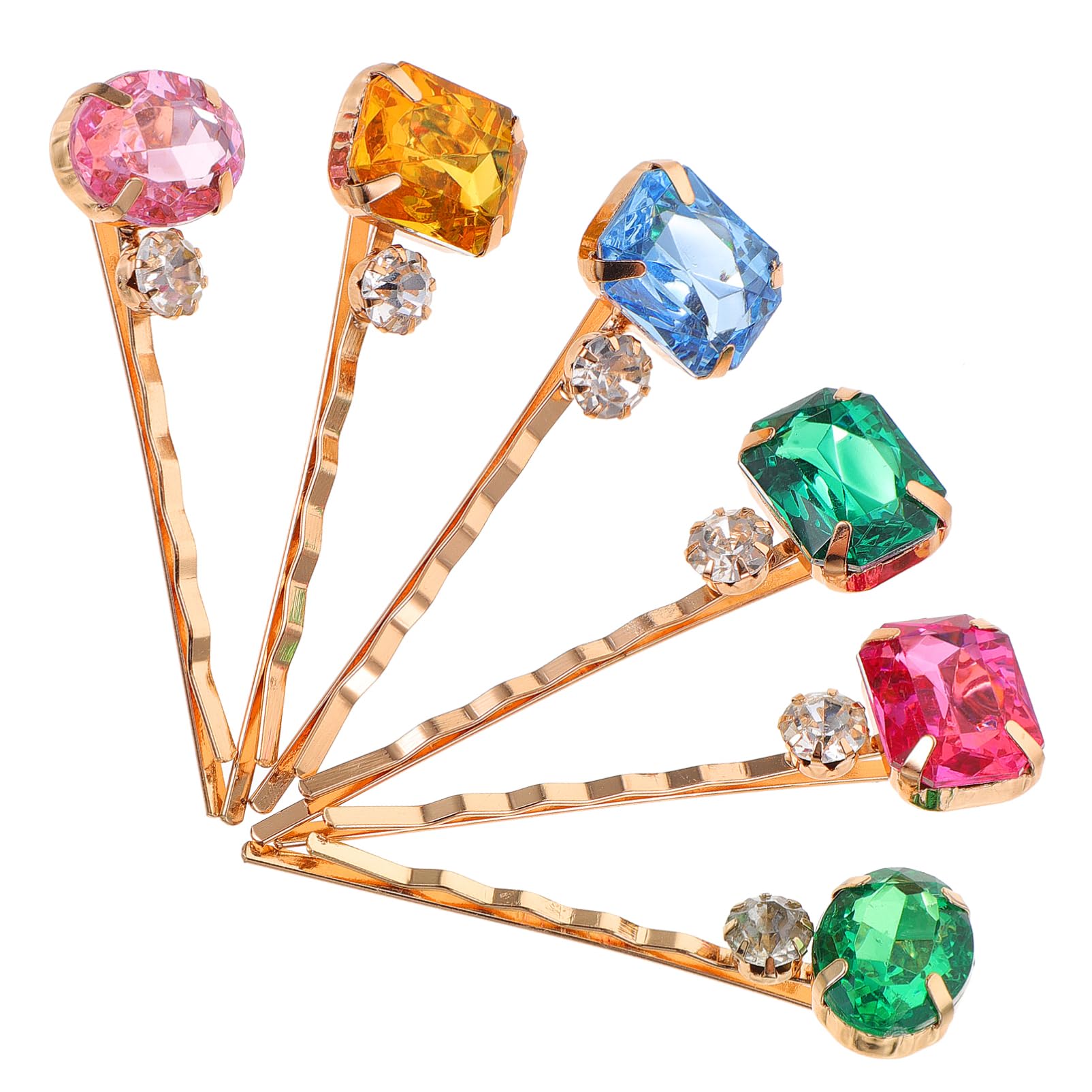 MAGICLULU 48piezas Horquillas De Acrílico Rincón De Brillantes Pasadores Decorativos Para Mujeres Clips De Cabello Elegantes Para Bodas Formales