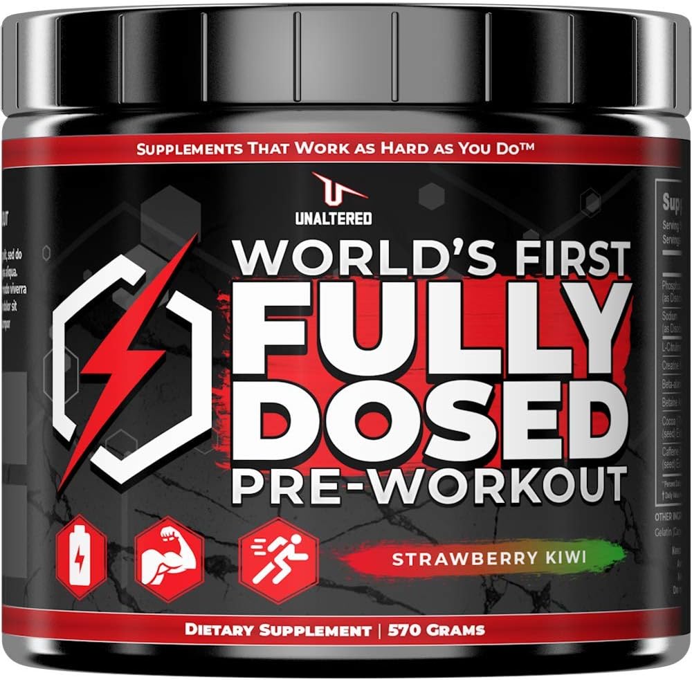Amazon Com Pre Workout For Men Muscle Gain Clinically Dosed For Strength Endurance Muscle Building Includes Creatine Monohydrate Citrulline Malate Beta Alanine Betaine Anhydrous Strawberry Kiwi Health Household