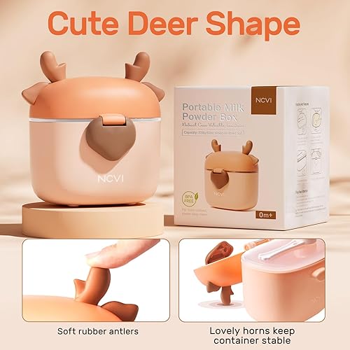 Miniatura 6 de NCVI Dispensador de fórmula para bebés sobre la marcha, contenedor de fórmula para llevar, soporte de fórmula para viajes, picnic al aire libre con