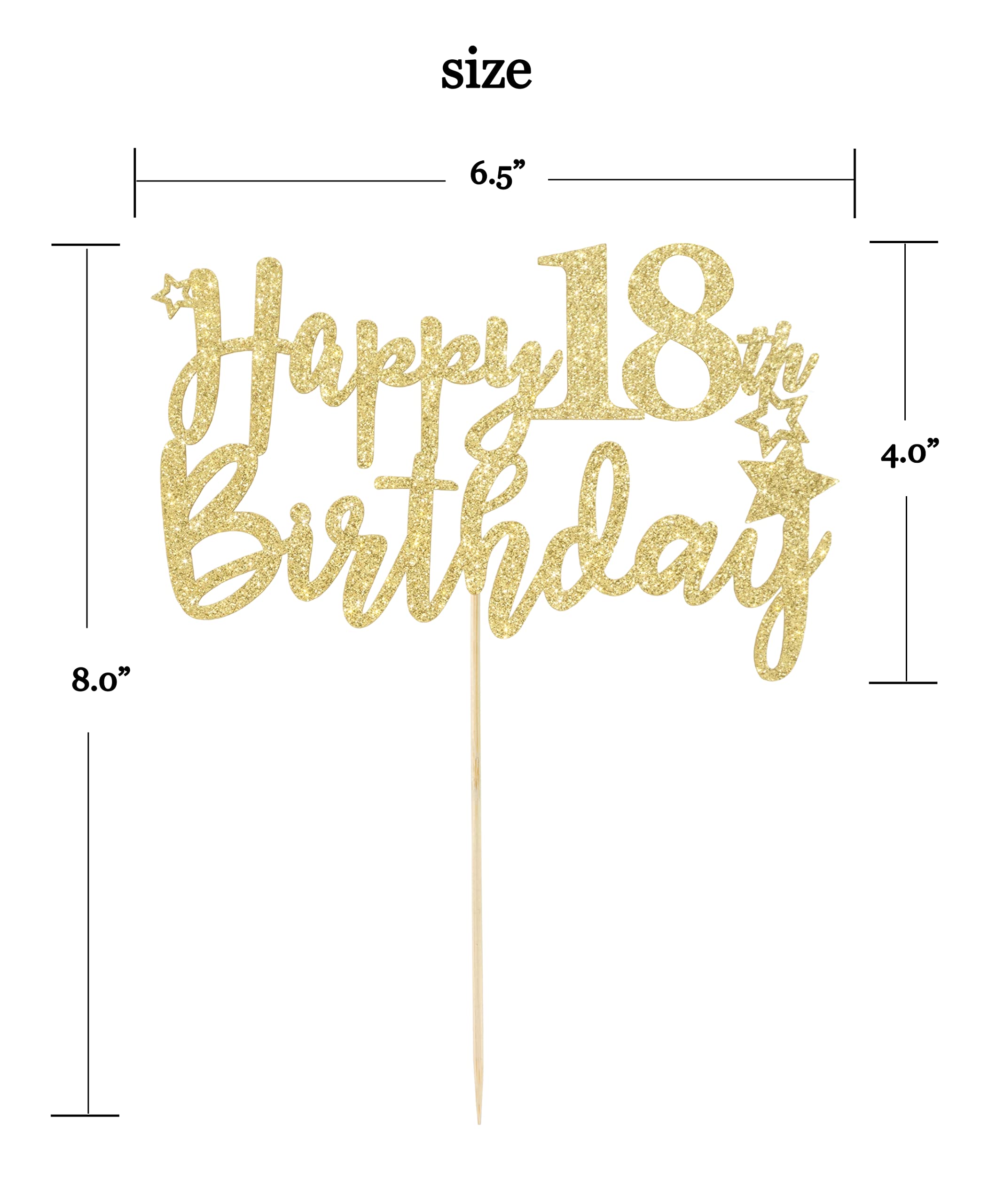 Topper Per Torta Del 18 Compleanno Topper Hello 18 In Oro - Foto 4