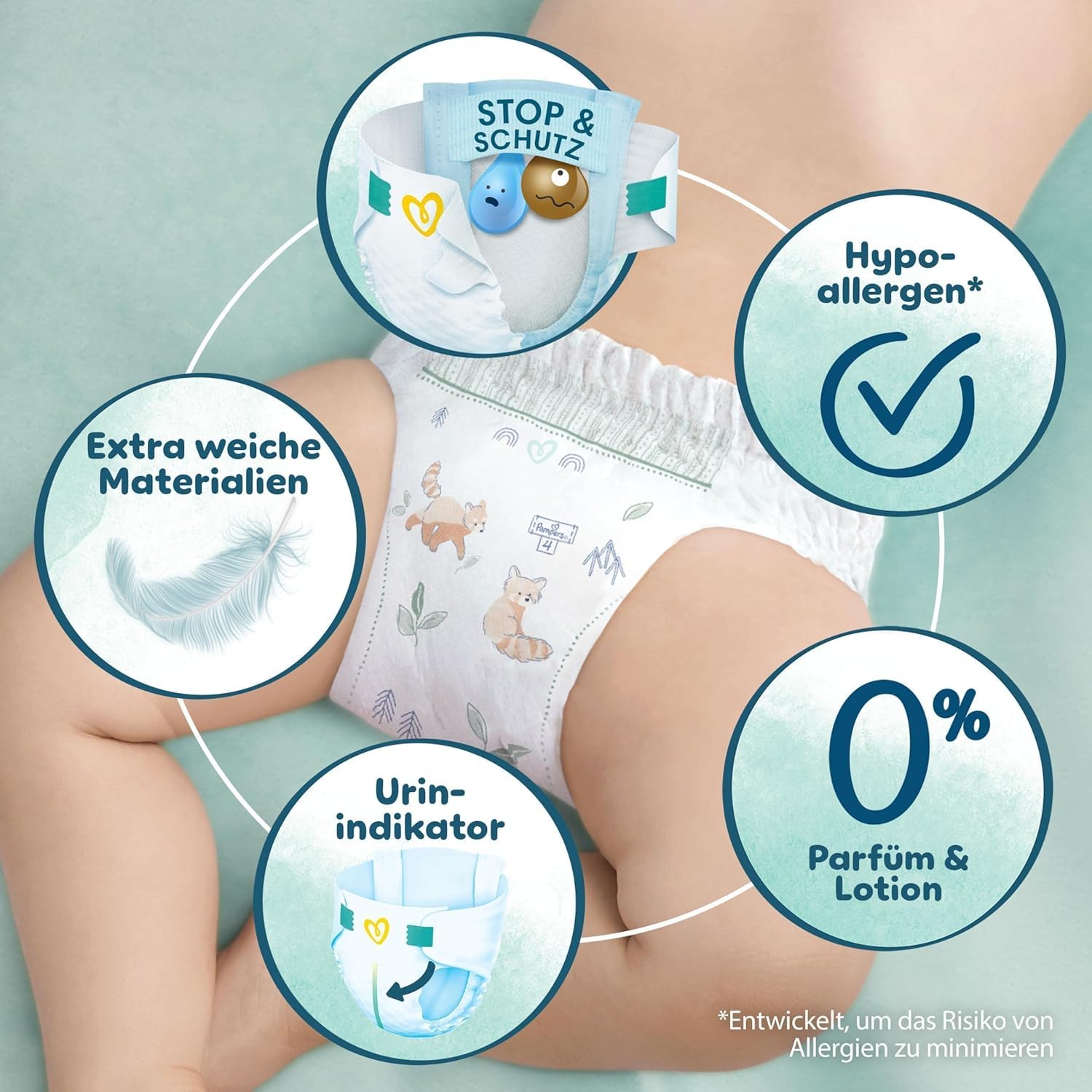 Pampers Harmonie Windeln Größe 3, 240 Windeln, 6kg-10kg, sanfter Hautschutz mit 100 Prozent Pampers Schutz