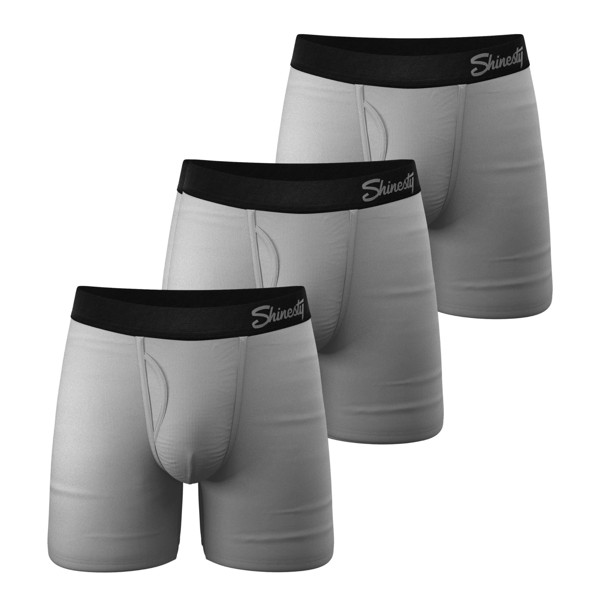 Boxer Briefs for Men Pack of 3 - Hammock Support Pouch Underwear for Men with Fly