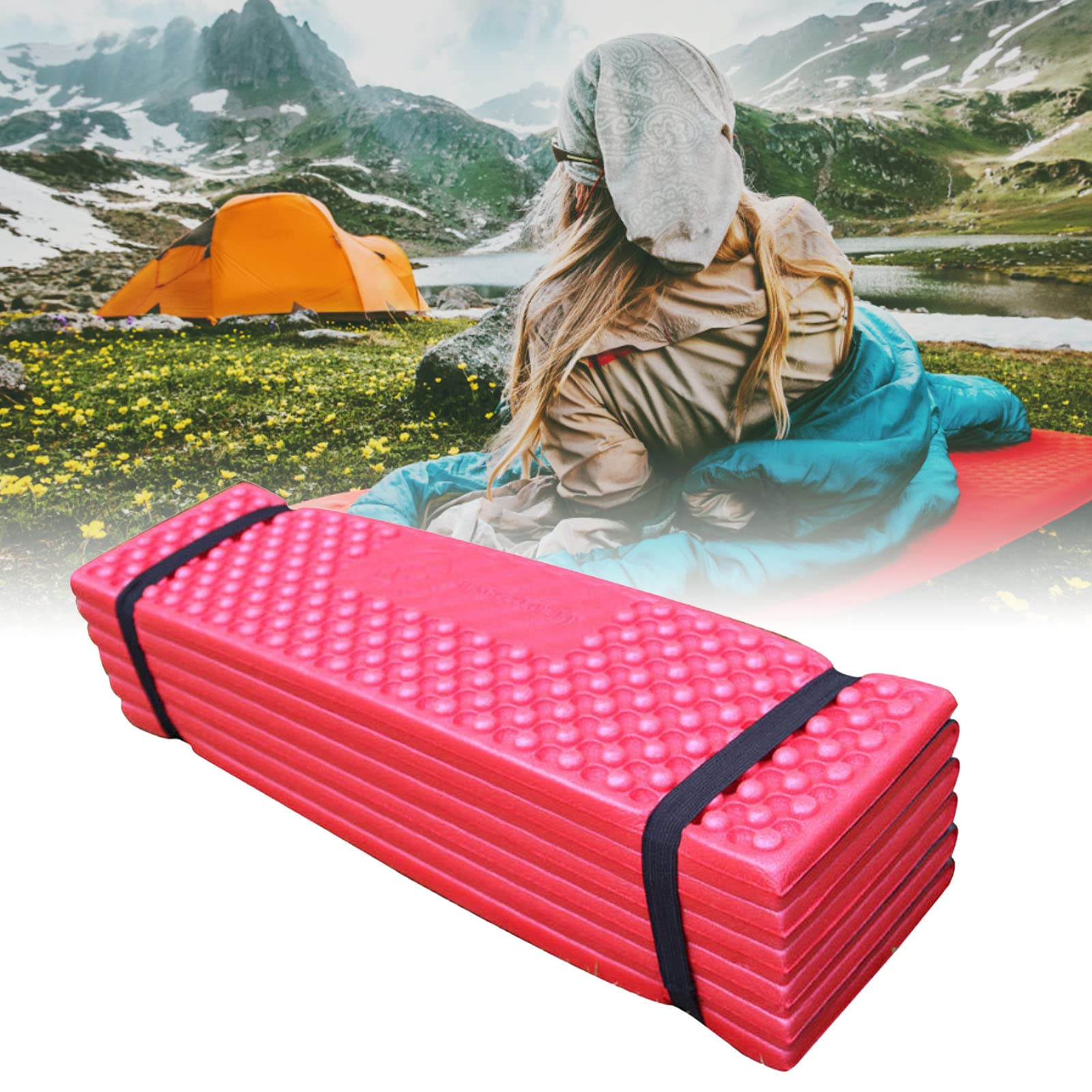Foldable Egg Crate Sleeping Pad Soft PVC Thickened Camping Mat Suitable for Outdoor Camping (#1)